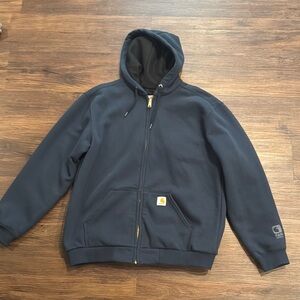 Carhartt Black Bomber Jacket with Ribbed Cuffs
